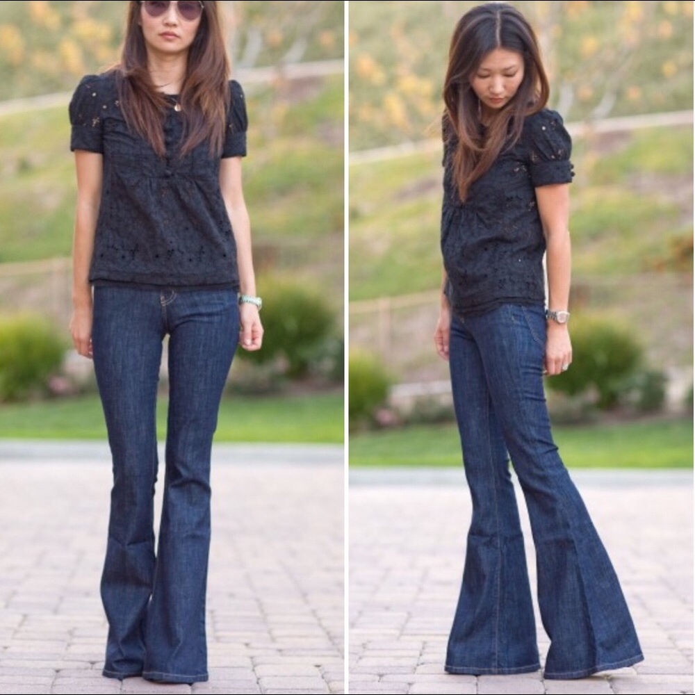 Current Elliott High Rise Bell Jeans Dark (1278)